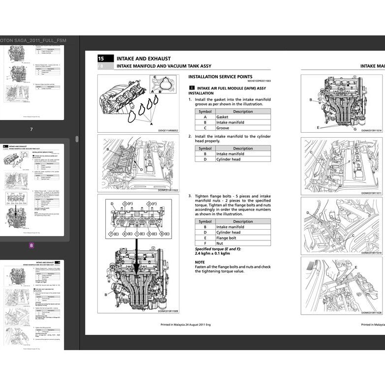 PROTON SAGA FLX (2011-2016) SERVICE WORKSHOP MANUAL