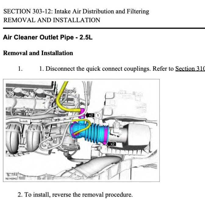 FORD KUGA MK2 C520 (2013-2019) SERVICE WORKSHOP MANUAL - ECOBOOST