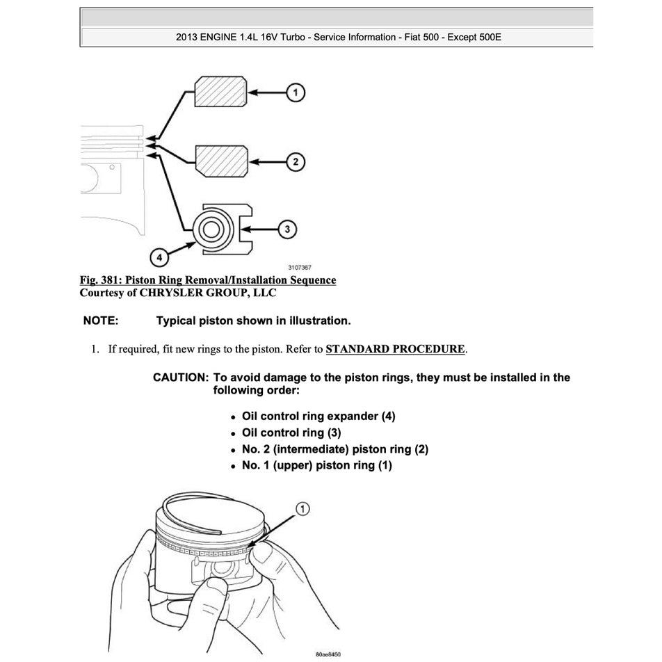 FIAT 500 (2009-2016) SERVICE WORKSHOP MANUAL
