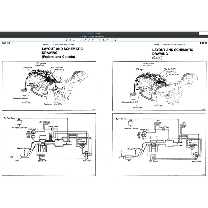 TOYOTA ENGINE 22R-E SERVICE REPAIR WORKSHOP MANUAL