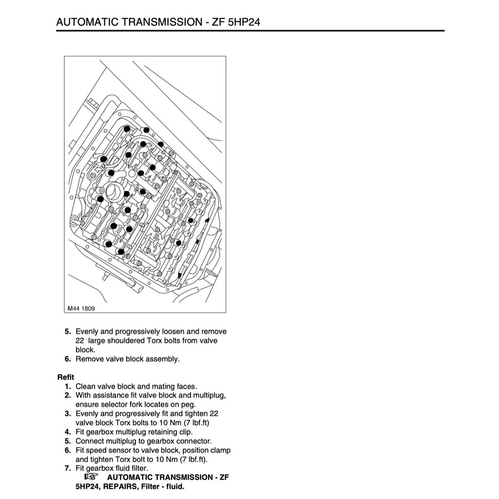 RANGE ROVER L322 (2001-2012) SERVICE WORKSHOP MANUAL