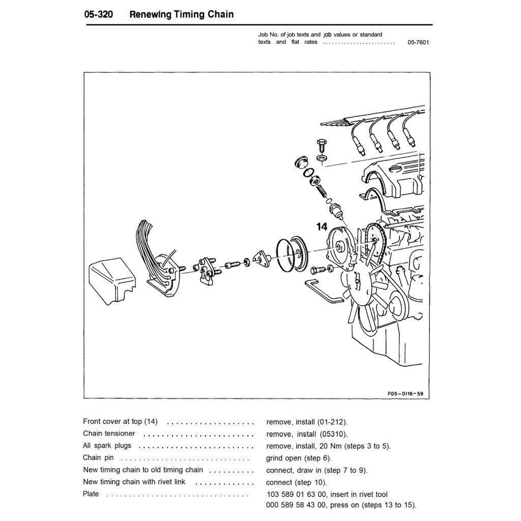 MERCEDES-BENZ ENGINE M103 E 2.6L-3.0L (1984-1997) SERVICE WORKSHOP MANUAL