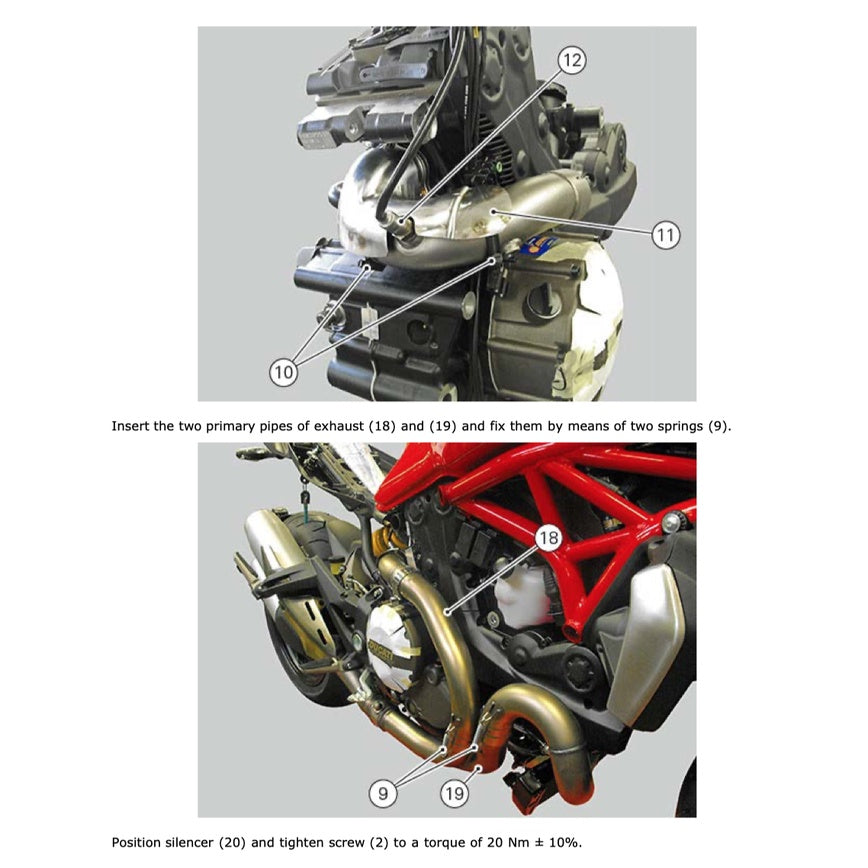 DUCATI MONSTER 1200 (2014-2016) SERVICE WORKSHOP MANUAL + PARTS CATALOGUE + OWNER'S MANUAL