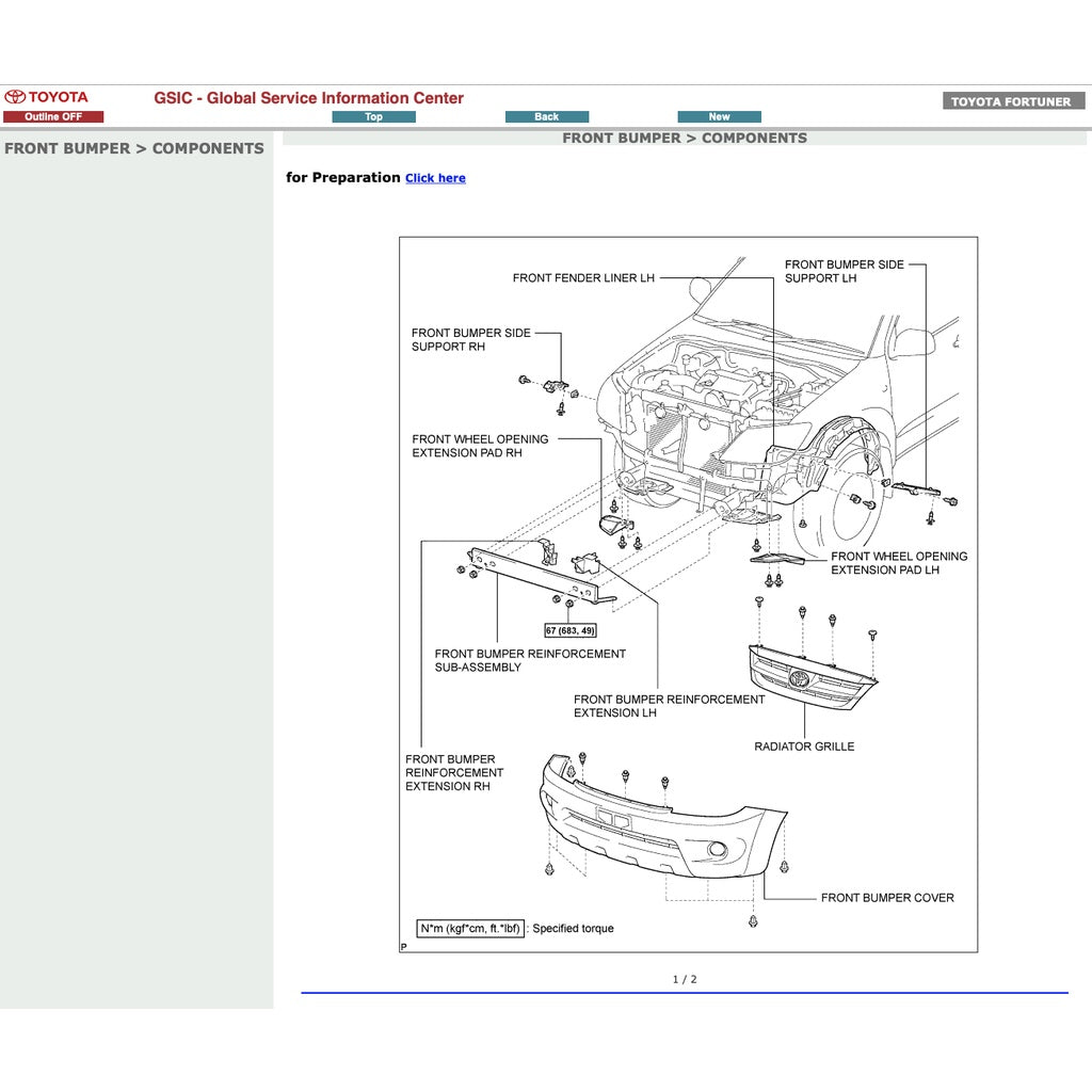 TOYOTA FORTUNER TGN50/60 KUN50/60 (2005-2016) SERVICE WORKBOOK WORKSHOP MANUAL