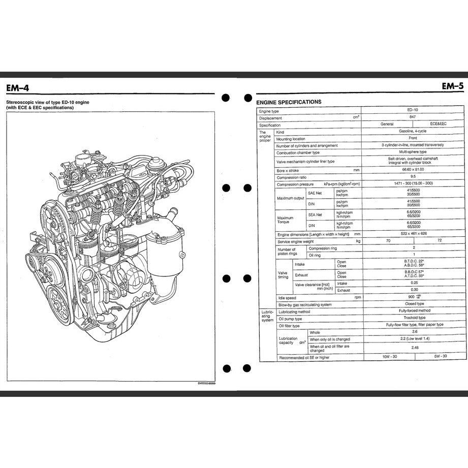PERODUA KANCIL MKI (1990-2001) SERVICE WORKSHOP MANUAL