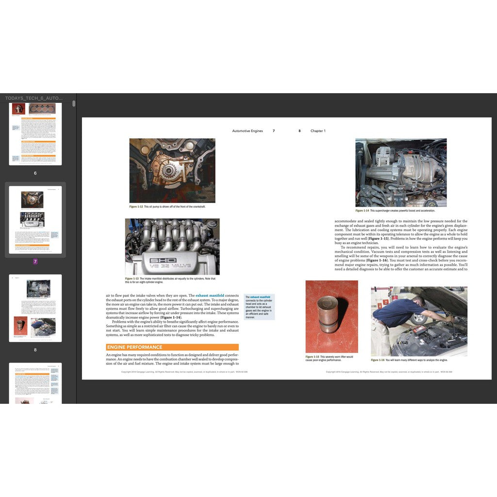 TODAY'S TECHNICIAN: AUTOMOTIVE ENGINE REPAIR & REBUILDING - TRAINING & WORKSHOP MANUAL