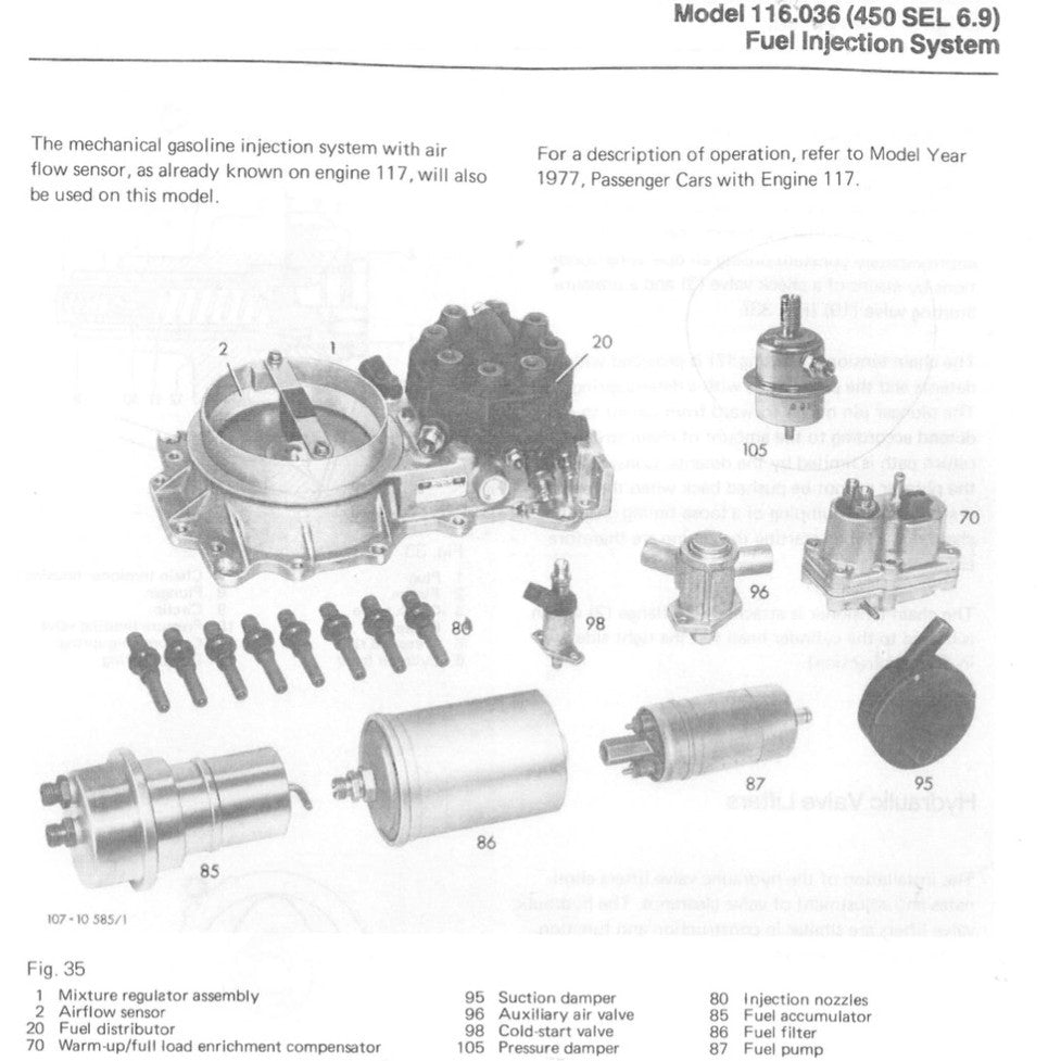 MERCEDES-BENZ W116 (1972-1980) SERVICE WORKSHOP MANUAL