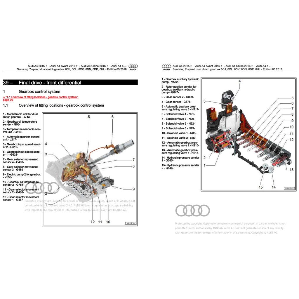 AUDI A4 B9 (2016-2024) SERVICE WORKSHOP MANUAL