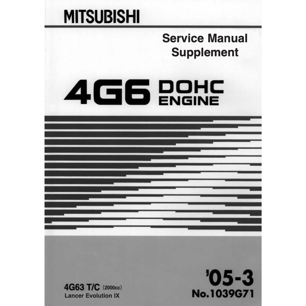 MITSUBISHI 4G63-T ENGINE (MIVEC) SERVICE REPAIR MANUAL COMBO PACK WITH 4G63-T TUNING BOOK