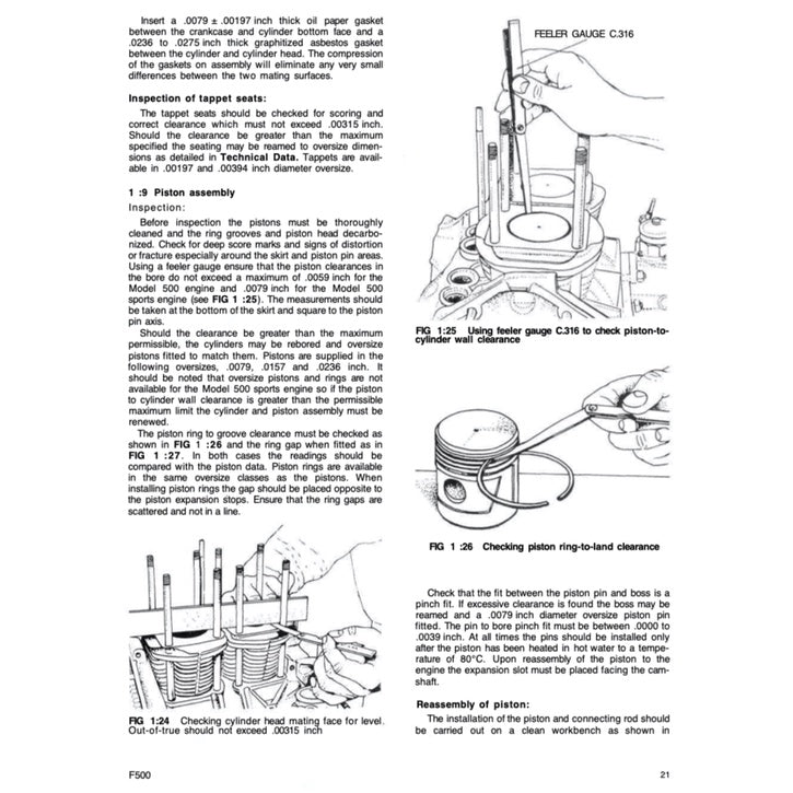 FIAT 500 D/F/L (1957-1974) SERVICE WORKSHOP MANUAL + OWNER's MANUAL