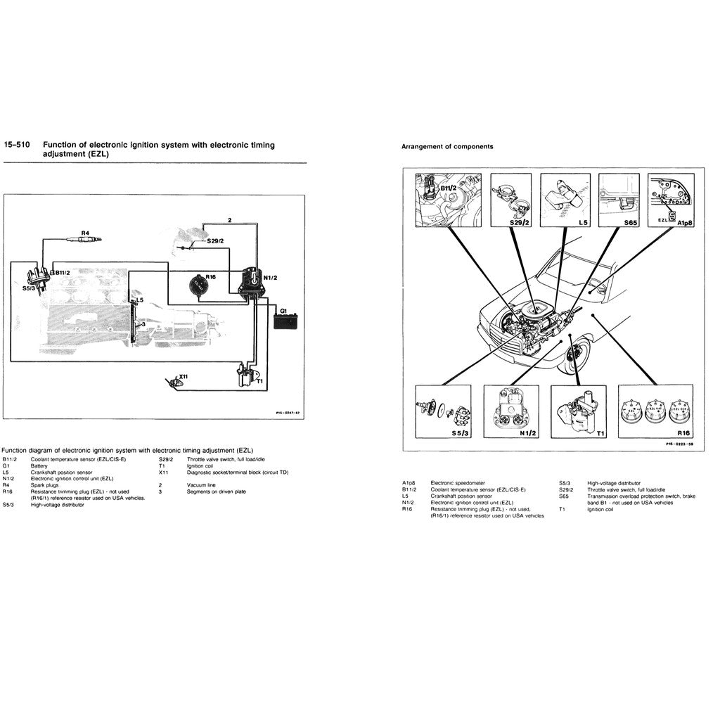 MERCEDES BENZ ENGINE M116 (1969-1991) SERVICE WORKSHOP MANUAL