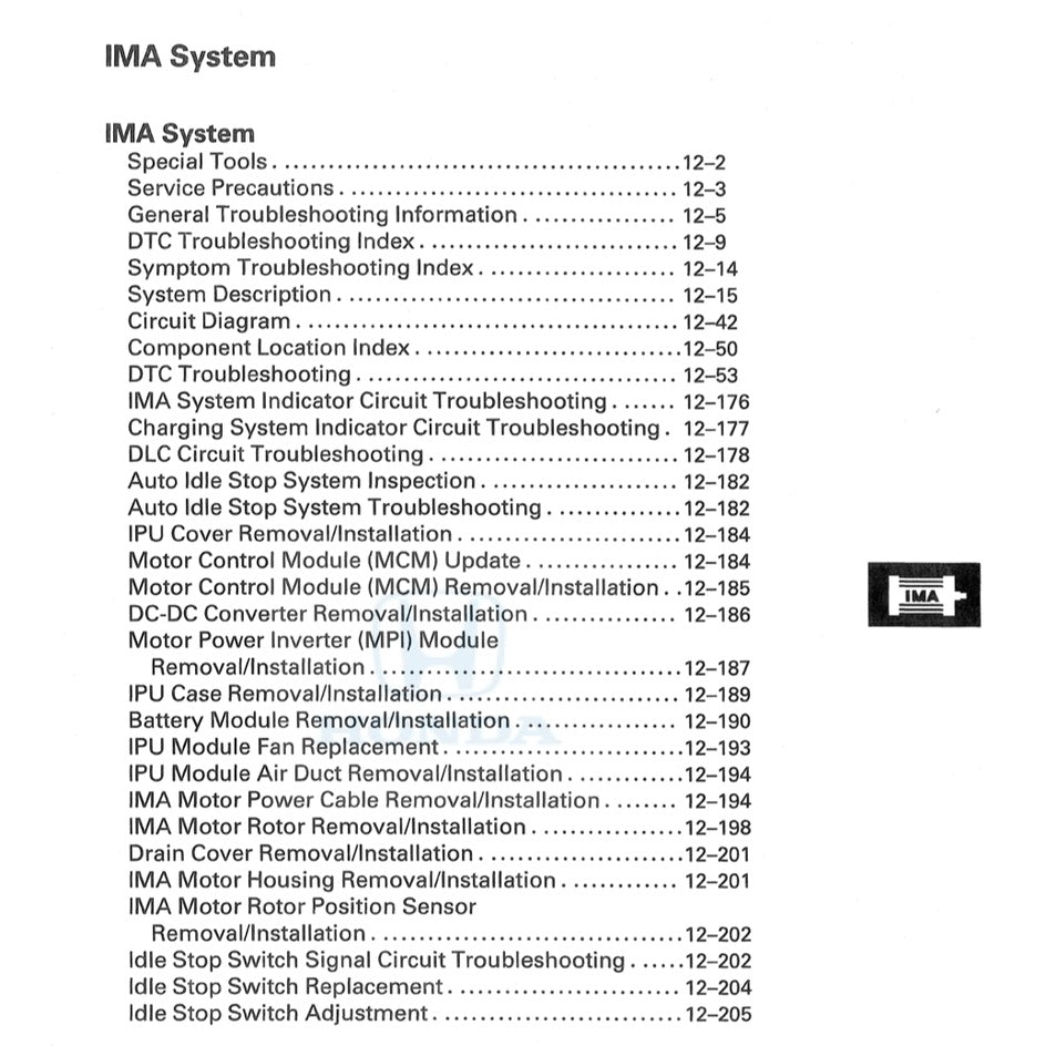 HONDA INSIGHT HYBRID (2009-2017) SERVICE WORKSHOP MANUAL + ELECTRICAL TROUBLESHOOTING MANUAL