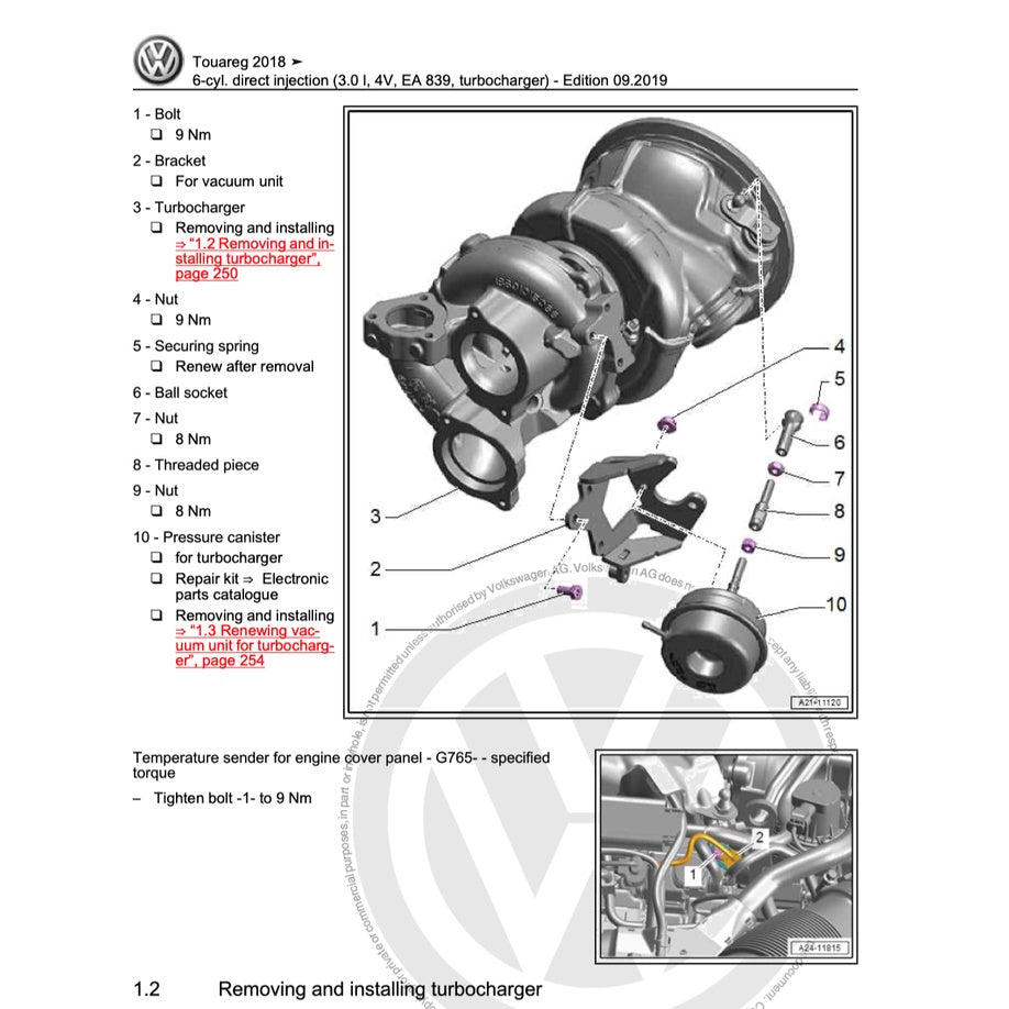 VW TOUAREG III CR7 (2018) SERVICE WORKSHOP MANUAL