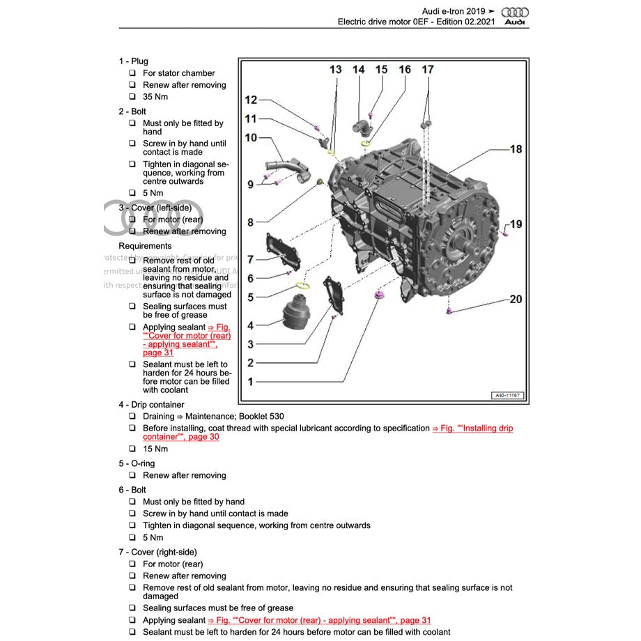 AUDI e-tron EV (2019+) SERVICE WORKSHOP MANUAL