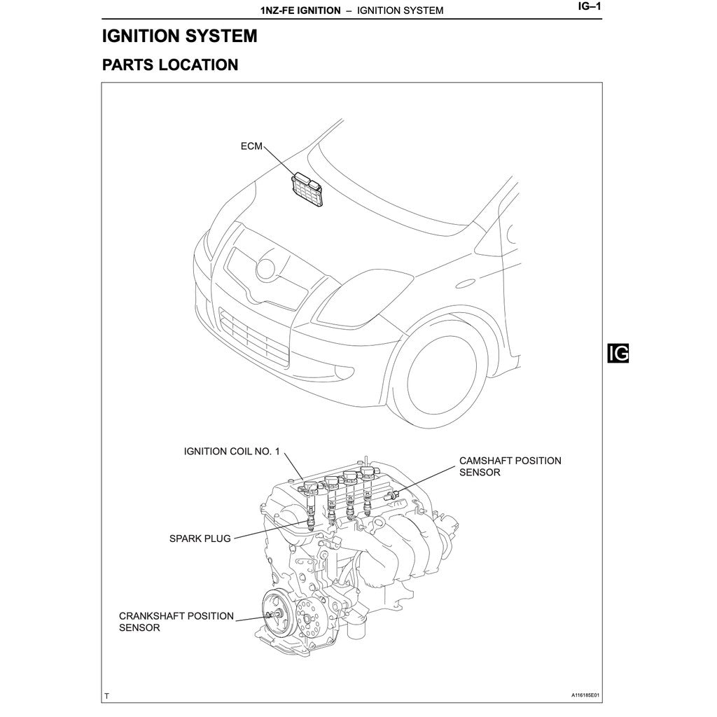 TOYOTA ENGINE 1NZ-FE 1NZFE 1.5L SERVICE REPAIR WORKSHOP MANUAL - VIOS YARIS COROLLA AURIS GEELY GREAT WALL C10