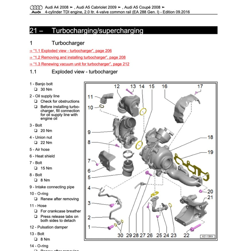 AUDI ENGINE SERVICE WORKSHOP MANUAL