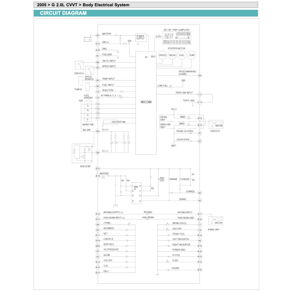 KIA CERATO / SPECTRA LD (2004-2009) SERVICE WORKSHOP MANUAL