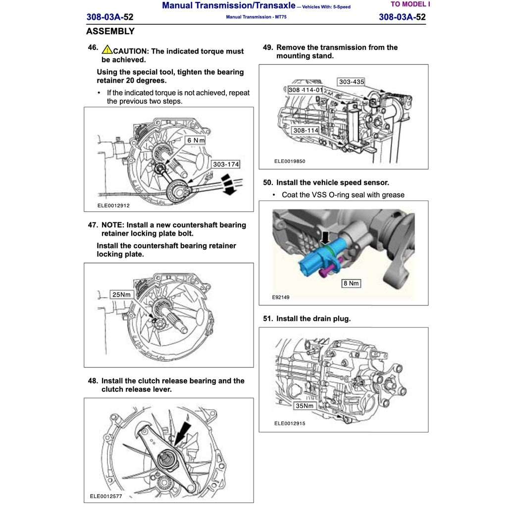 MAZDA BT50 BT-50 UP/UR (2011-2020) SERVICE WORKSHOP MANUAL