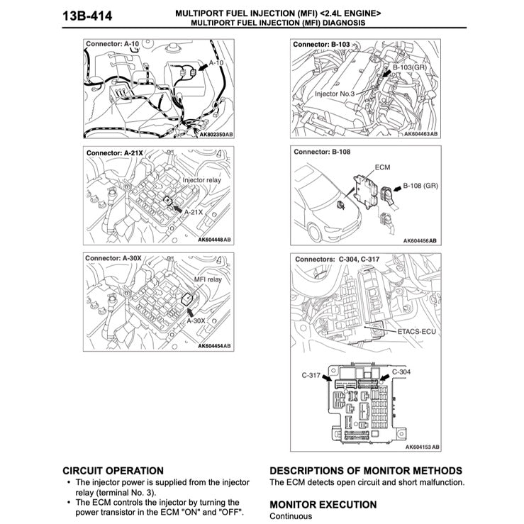 MITSUBISHI LANCER SPORTBACK (2010-2012) SERVICE WORKSHOP MANUAL