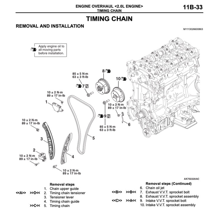 MITSUBISHI LANCER SPORTBACK (2010-2012) SERVICE WORKSHOP MANUAL