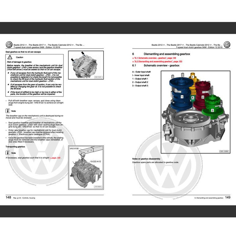 VW NEW BEETLE A5 (2012-2019) FACTORY SERVICE WORKSHOP MANUAL