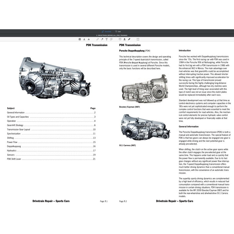 PORSCHE CAYMAN / BOXSTER 987.1 & 987.2 (2004-2012) SERVICE WORKSHOP MANUAL + PARTS CATALOGUE