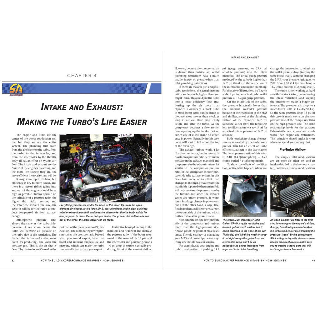 4G63 - HOW TO BUILD MAX-PERFORMANCE MITSUBISHI 4G63T ENGINE (2009) R. BOWEN - SA148