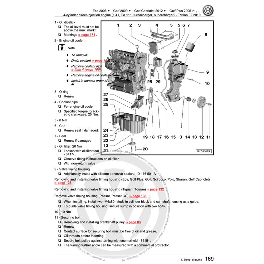 VW SCIROCCO (2009-2017) SERVICE WORKSHOP MANUAL