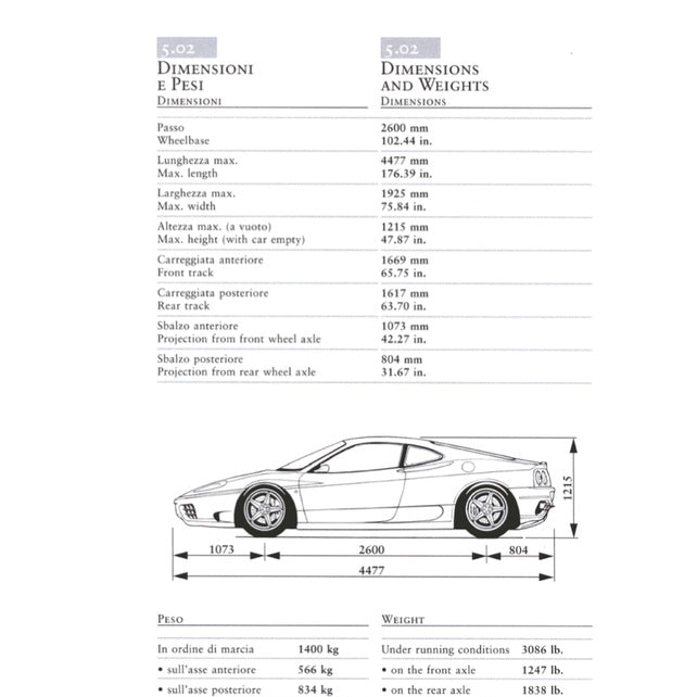 FERRARI 360 MODENA F131 (2000-2004) SERVICE WORKSHOP MANUAL