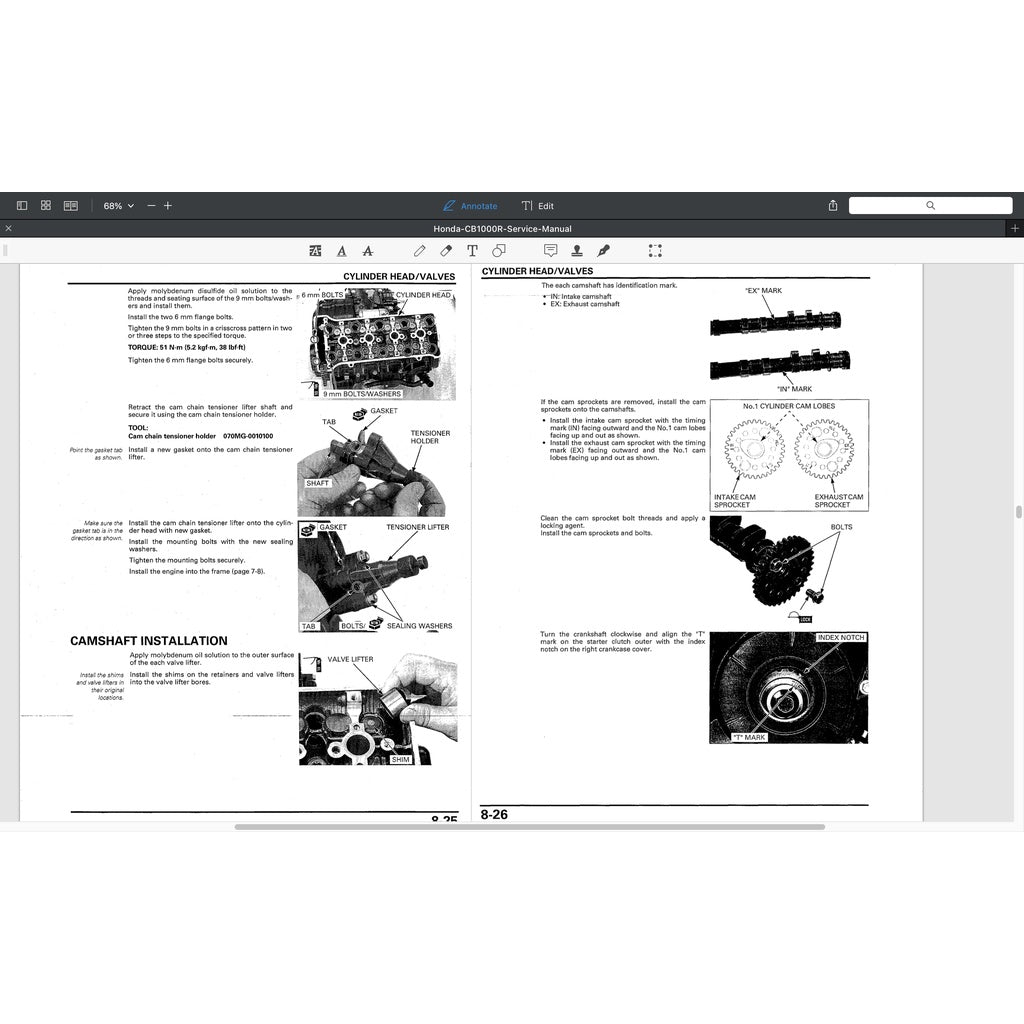 HONDA CB1000R SC60 (2009-2017) SERVICE WORKSHOP MANUAL + OWNER'S MANUAL / CB 1000 R