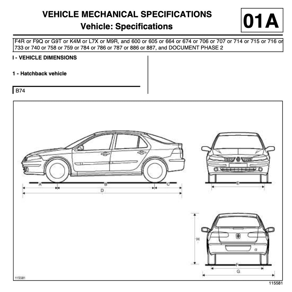 RENAULT LAGUNA II (2000-2007) SERVICE WORKSHOP MANUAL