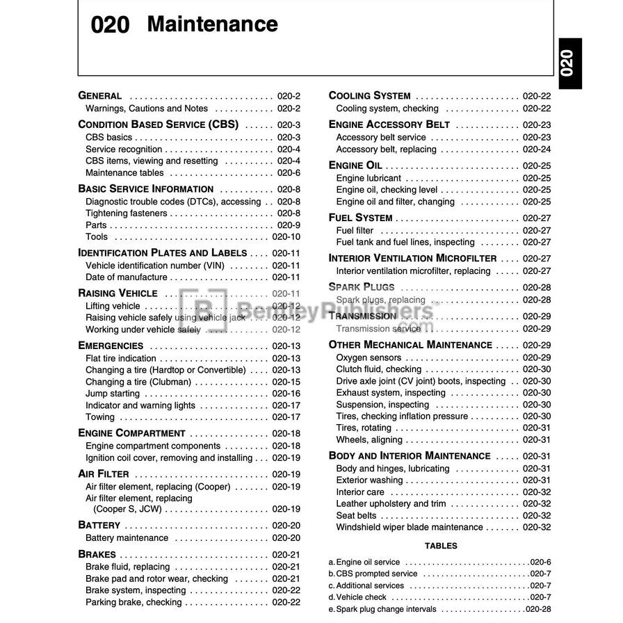 MINI COOPER R55 R56 R57 (2007-2013) WORKSHOP SERVICE REPAIR MANUAL