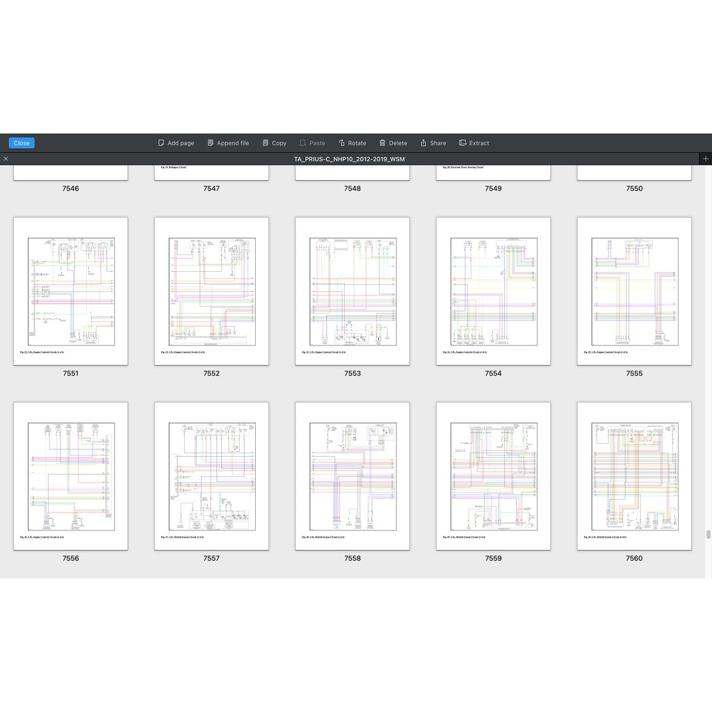 TOYOTA PRIUS-C NHP10 (2012-2019) SERVICE WORKSHOP MANUAL