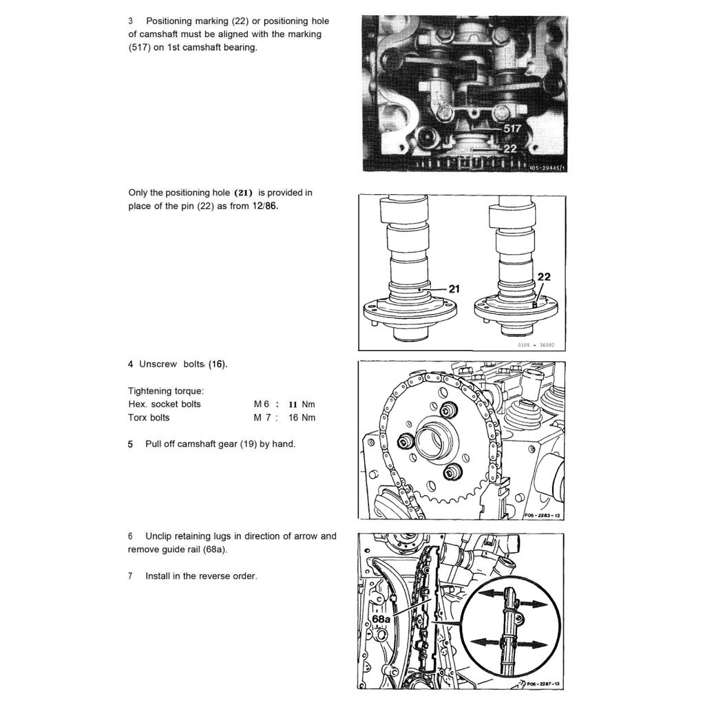 MERCEDES-BENZ ENGINE M103 E 2.6L-3.0L (1984-1997) SERVICE WORKSHOP MANUAL