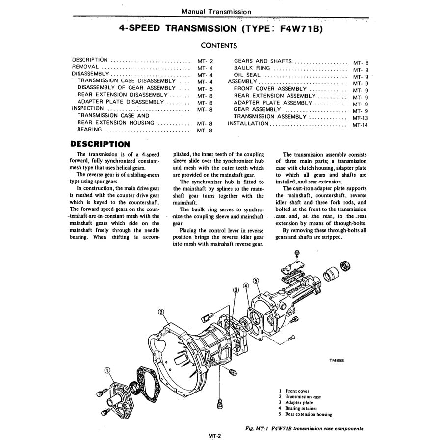 DATSUN PICKUP 620 (1972-1979) SERVICE WORKSHOP MANUAL