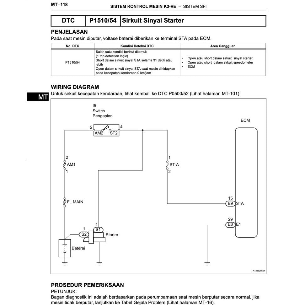 TOYOTA AVANZA F601/651 K3-VE (2004-2015) ENGINE SERVICE WORKSHOP MANUAL - BAHASA (INDO) VERSION