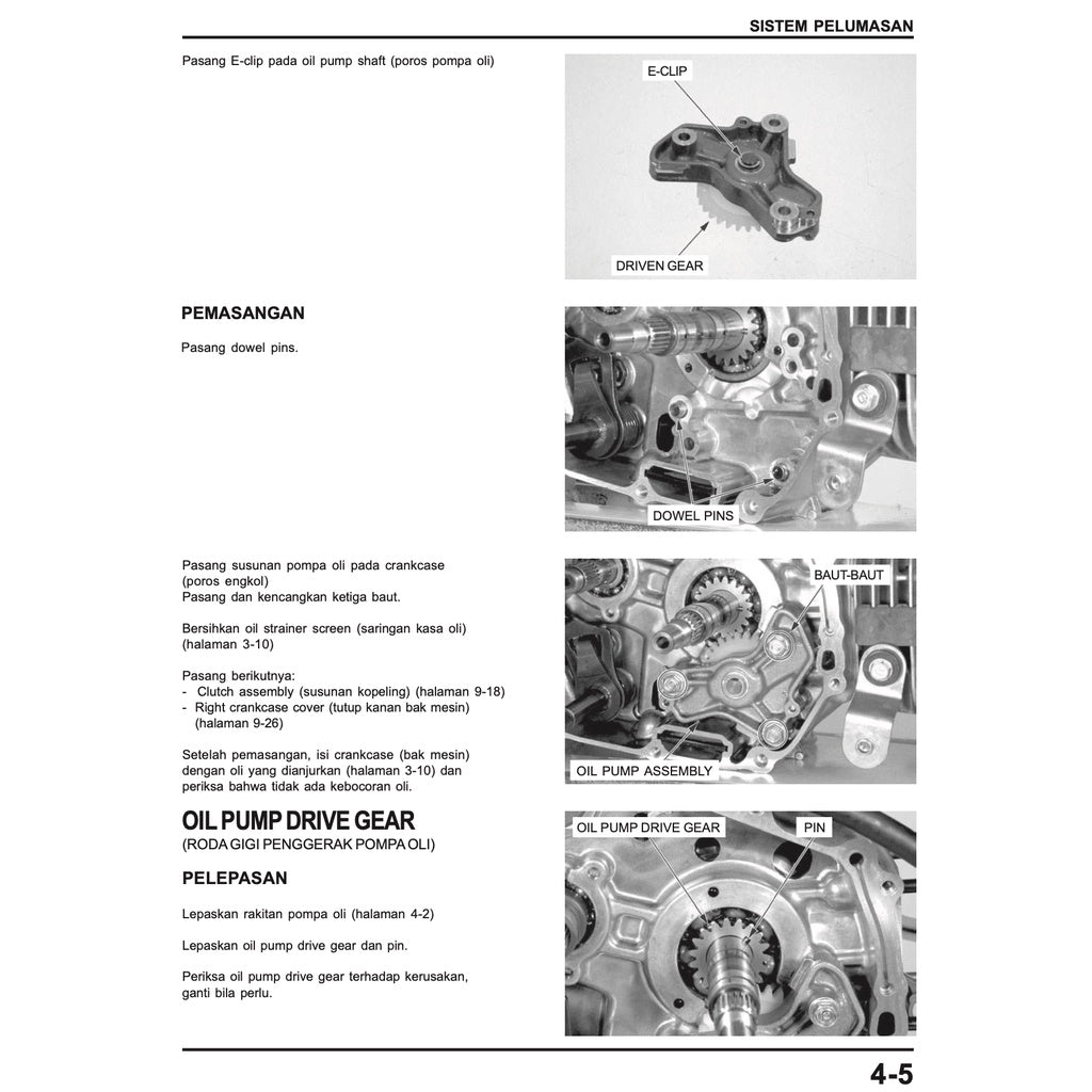 HONDA WAVE 125 (2002+) SERVICE WORKSHOP MANUAL / BUKU PEDOMAN REPARASI