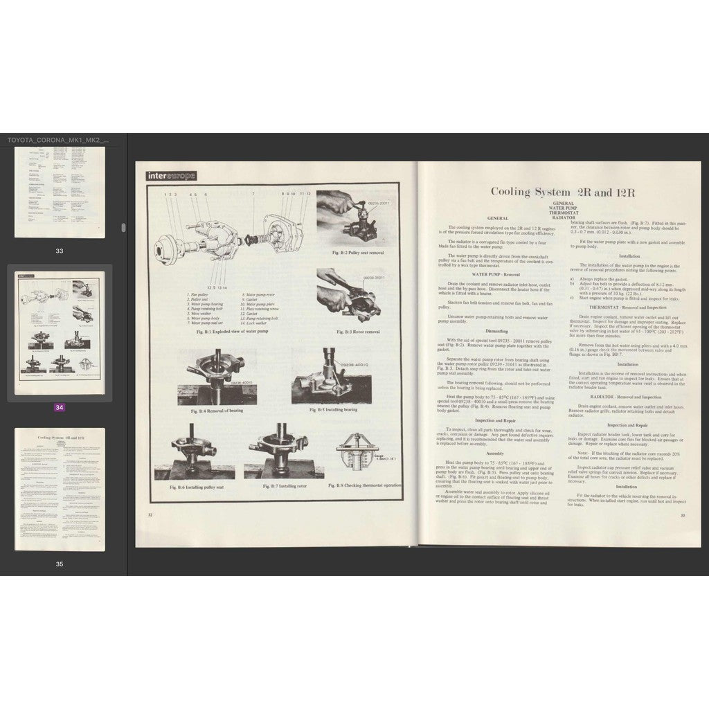TOYOTA CORONA T40/T50 (1962-1972) SERVICE WORKSHOP MANUAL HARDCOVER