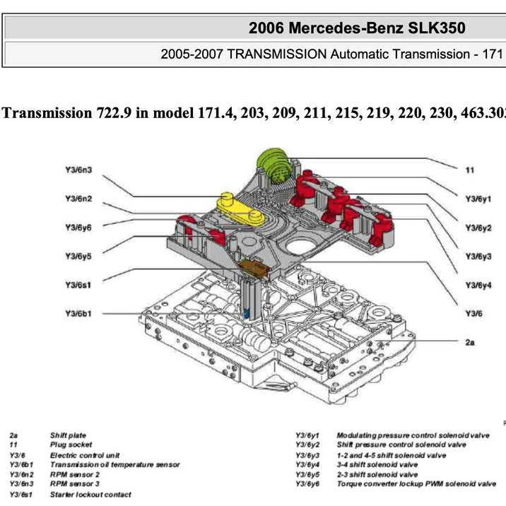 MERCEDES-BENZ SLK R171- M272 (2004-2011) FACTORY SERVICE MANUAL