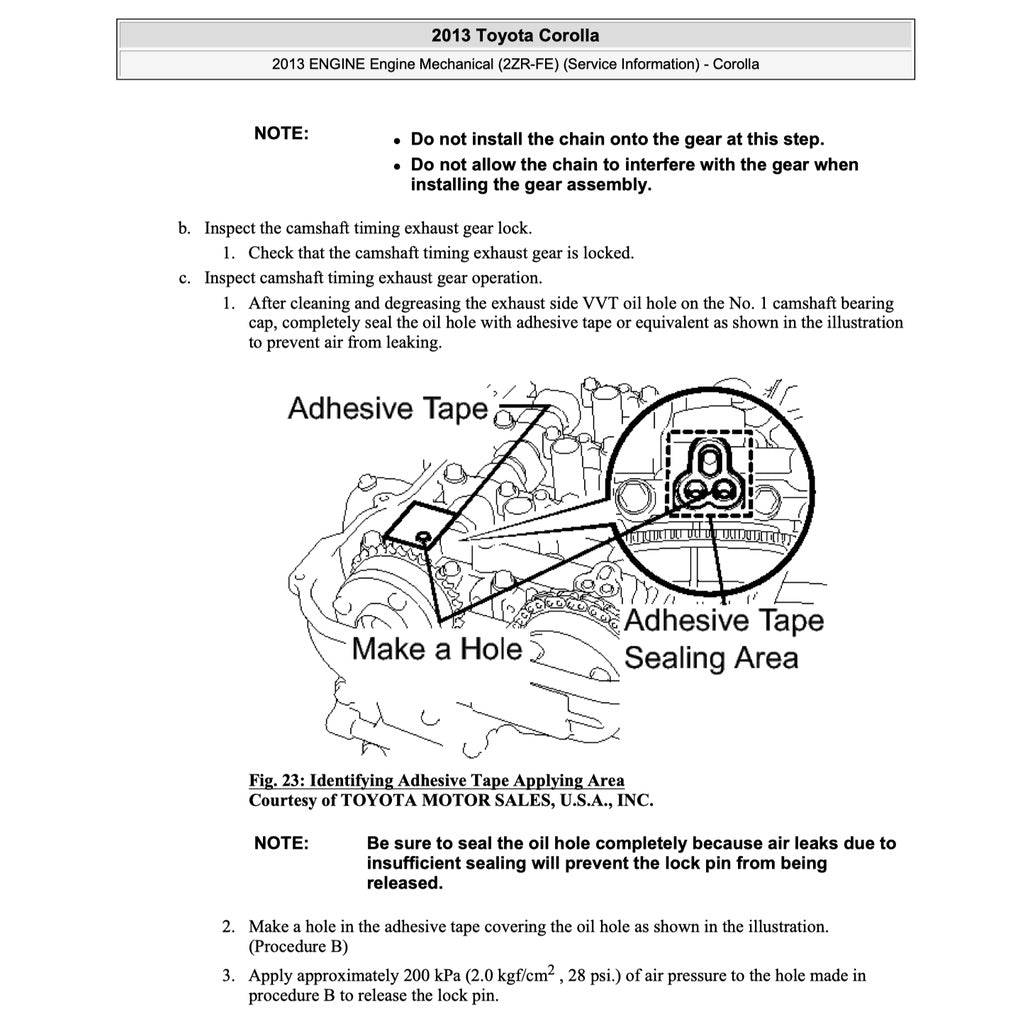 TOYOTA COROLLA ALTIS E170/180 (2013-2017) SERVICE WORKSHOP MANUAL