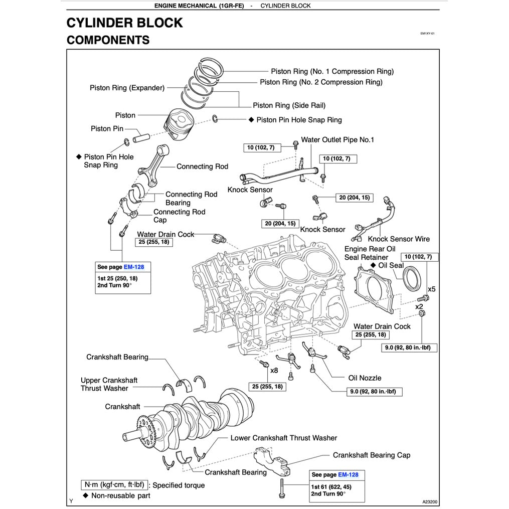 TOYOTA ENGINE 1GR-FE (VVT-I) SERVICE REPAIR WORKSHOP MANUAL