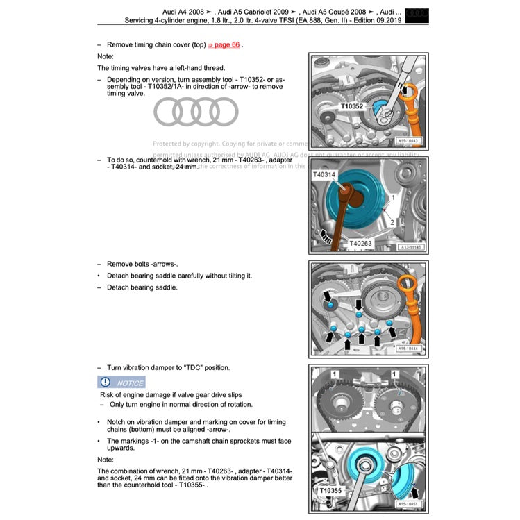 AUDI A6 C7/4G (2011-2018) SERVICE WORKSHOP MANUAL