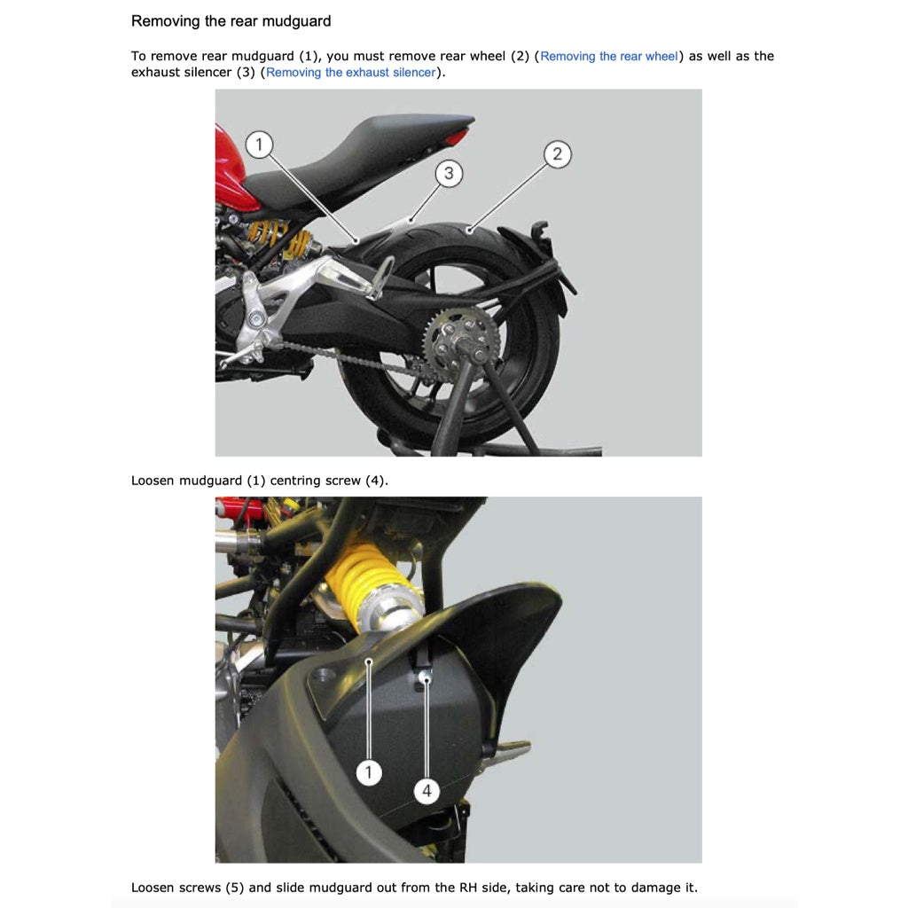 DUCATI MONSTER 1200 (2014-2016) SERVICE WORKSHOP MANUAL + PARTS CATALOGUE + OWNER'S MANUAL
