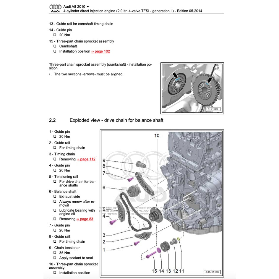 AUDI A8 S8/D4/H4 (2010-2017) SERVICE WORKSHOP MANUAL