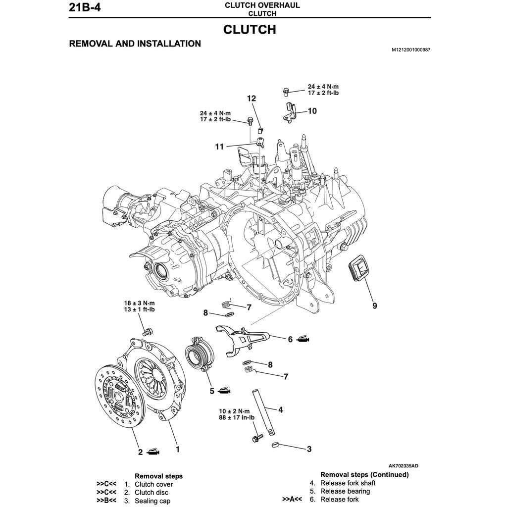 MITSUBISHI LANCER EVO X (2008-2102) SERVICE WORKSHOP MANUAL