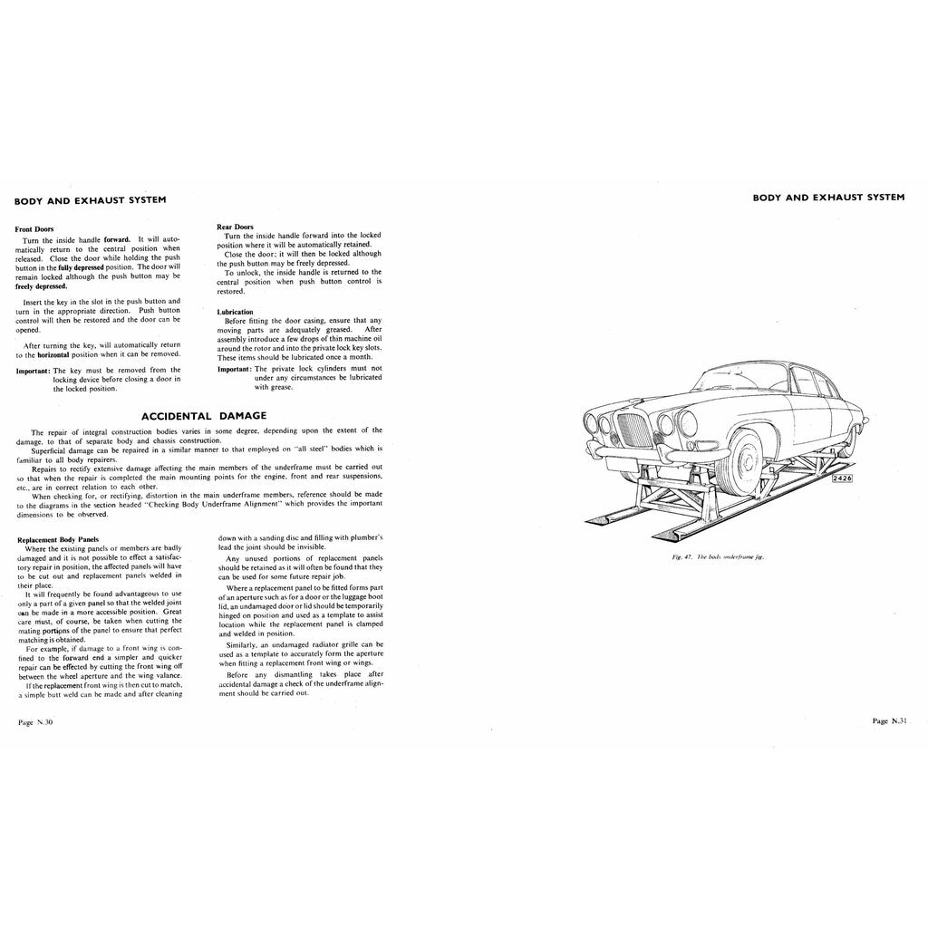 JAGUAR MKX10 (1961-1970) FACTORY WORKSHOP REPAIR SERVICE OPERATIONS MANUAL