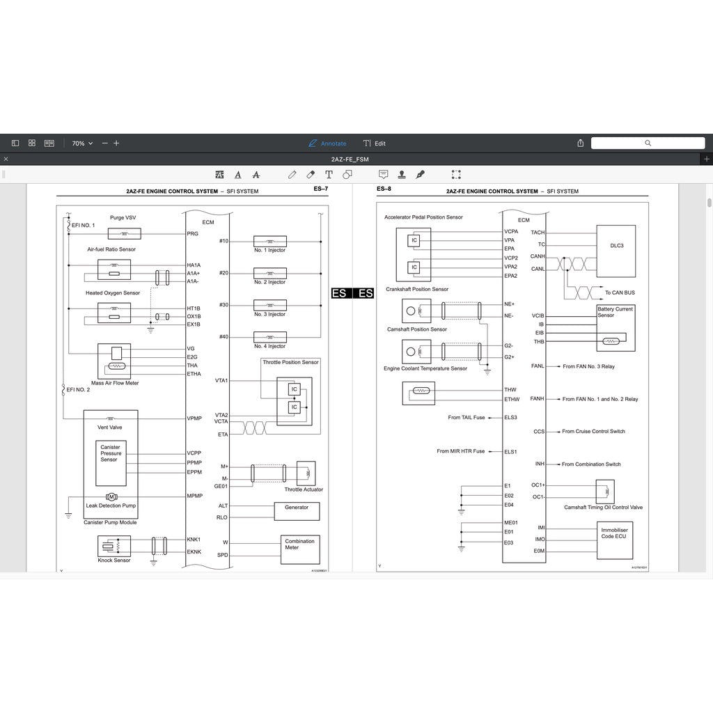 TOYOTA ENGINE 2AZ-FE SERVICE REPAIR WORKSHOP MANUAL