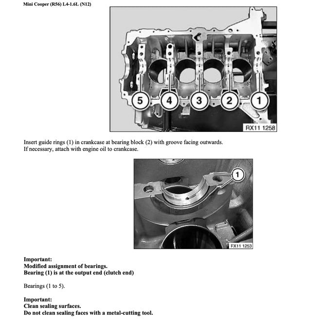 MINI COOPER R55/56/57 N12 (2006-2012) ENGINE SERVICE WORKSHOP MANUAL + COMPONENT LOCATION+ WIRING