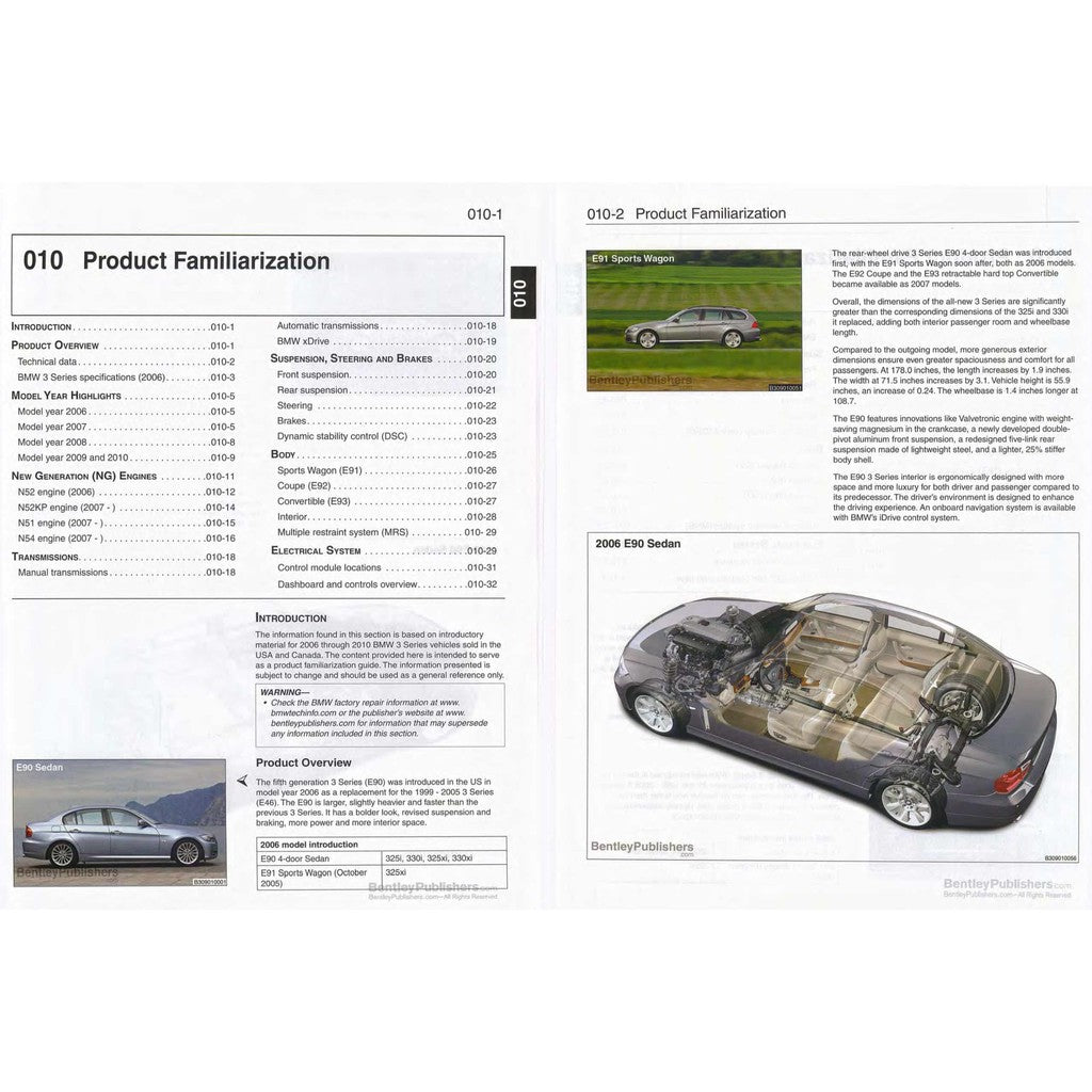 BMW 3 Series E90 325i / 328i / 330i (2006-2011) WORKSHOP REPAIR SERVICE MANUAL