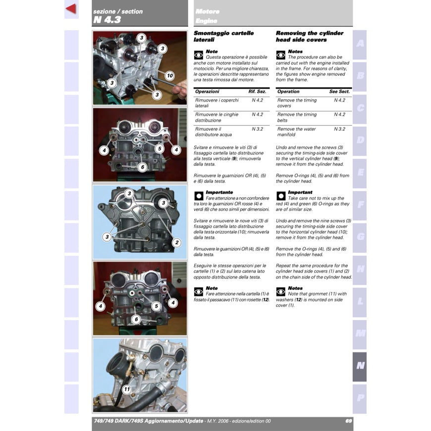DUCATI 749 / 749S/ 999 / 999s / 999RS (2003-2006) SERVICE REPAIR WORKSHOP MANUAL + PARTS CATALOGUE + OWNER'S MANUAL